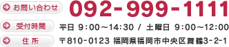 〒810-0123　福岡県福岡市中央区舞鶴3-2-1