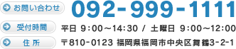 〒810-0123　福岡県福岡市中央区舞鶴3-2-1